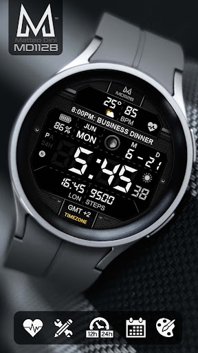 Android application MD112B Digital watch face screenshort
