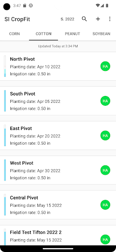 Android application Smartirrigation CropFit screenshort