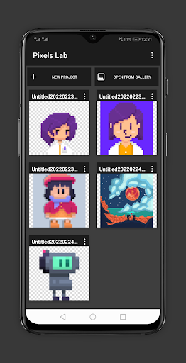 Android application Pixels Lab : pixel art editor‏ screenshort