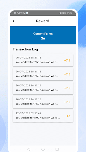 Android application SAM - Work Earn Rewards screenshort