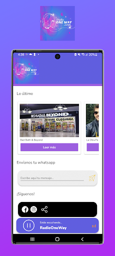 Android application Radio OneWay screenshort
