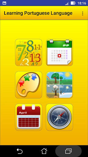 Android application Learning Portuguese language ( screenshort