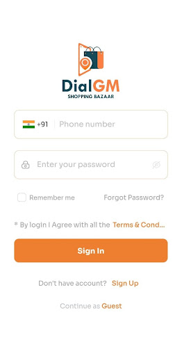 Android application DialGM Shopping Bazaar screenshort