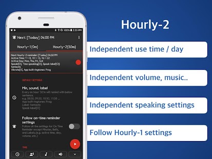 Hourly Reminder -On Time Alarm Screenshot