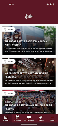 Android application Hail State screenshort