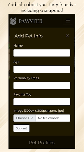 PAWSTER Screen 2