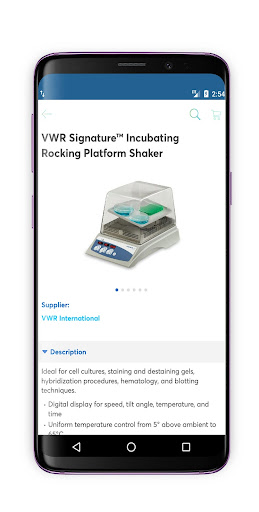 VWR Lab Supplies Screen 2