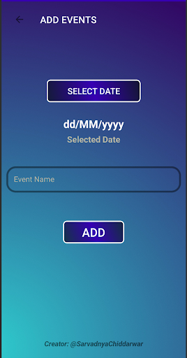 ListUP Events Screen 2