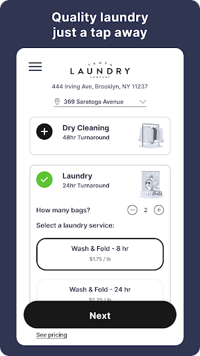 Android application TLC Laundry screenshort