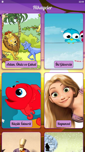 Android application Çocuklara Hikaye Ve Masallar screenshort