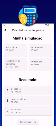 Calculadora da Poupança Screen 3
