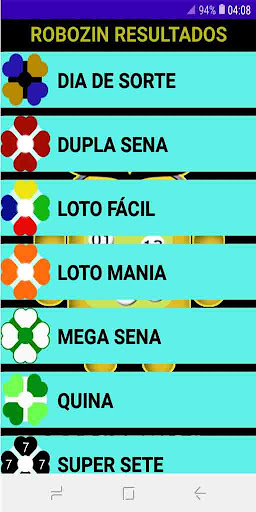 Android application robozin resultados screenshort