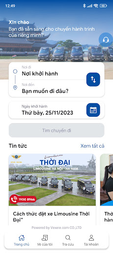 Android application Thời Đại Limousine screenshort