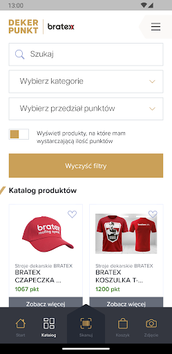 Android application Bratex Deker Punkt screenshort