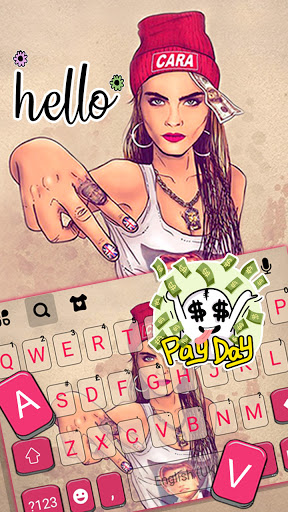 Cool Punk Girl 2 Keyboard Back Screen 3