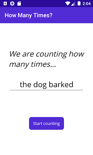 Android application How Many Times? screenshort