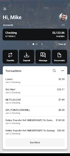 Android application PrimeBank of TX screenshort