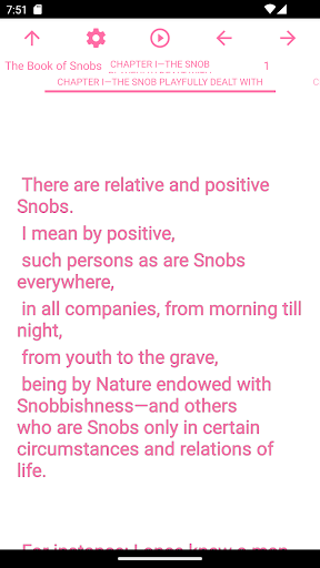 Android application zBook: The Book of Snobs screenshort