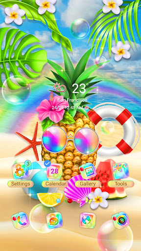 Android application Summer Pineapple - Wallpaper screenshort