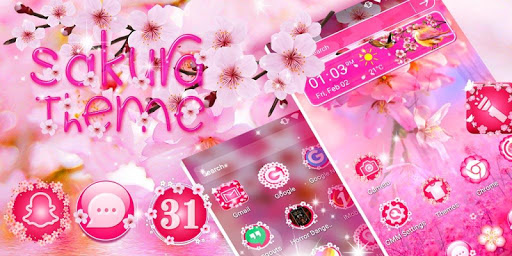 Sakura Launcher Theme Screen 2