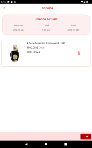 Android application Globex Albania screenshort