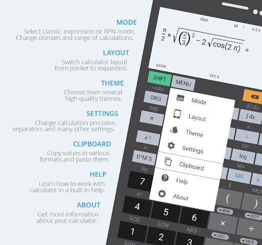 Screenshot of HiPER Scientific Calculator