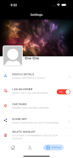 Android application Take My Park screenshort