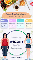 screenshot of Fasting: Track fasting hours, 