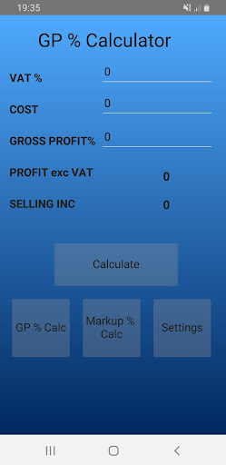 Android application Biz Calculator screenshort