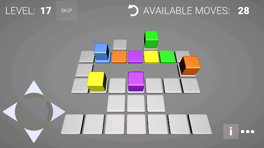 Cube move logic puzzle