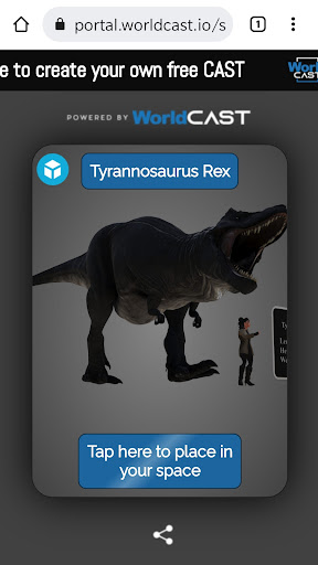 Tyrannosaurus Rex AR Course Screen 3