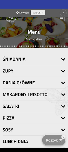 Android application Trattoria del Mercato screenshort