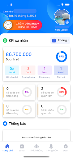 Android application CRM VSJ screenshort