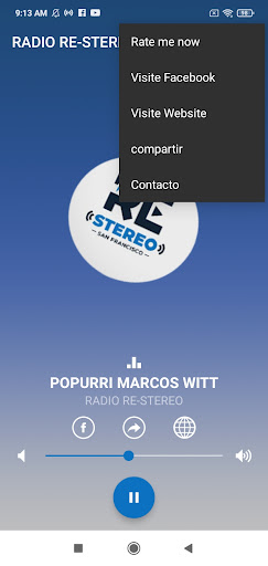 Android application RADIO RE-STEREO screenshort