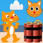 Gatito Playa Infantil contra Monstruos y Bombas Apk