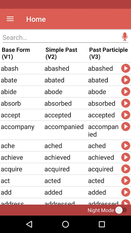 Verbs in English - New - (Android)