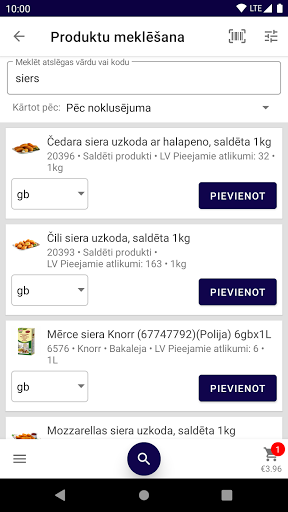 MyBidfood Latvia Screen 3