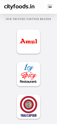 Android application cityfoods screenshort