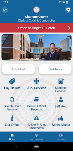 Android application Charlotte Clerk of Court screenshort