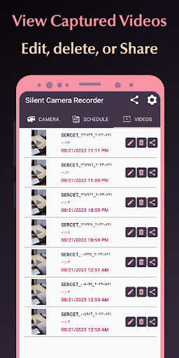 Silent camera video recorder Screen 3