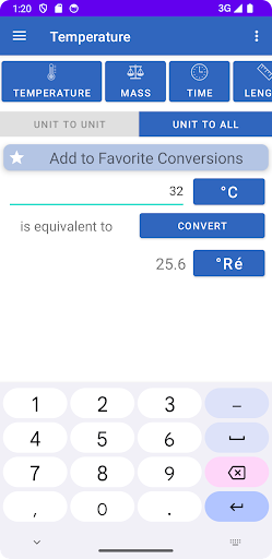 Unit Converter Screen 3