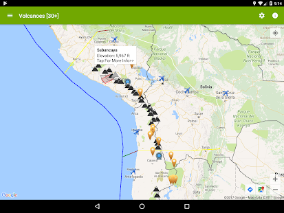 Volcanes: mapa, alertas y nubes de ceniza Screenshot
