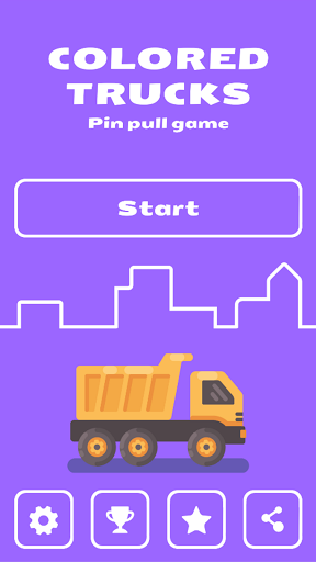 Android application Colored Trucks – Pin pull game screenshort