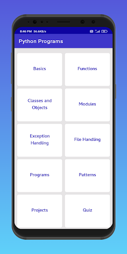 Learn Python: Python Programs Screen 2