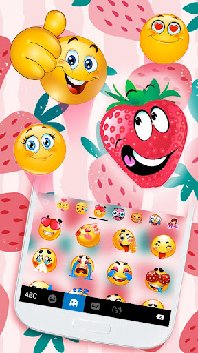 Funny Face Strawberry Keyboard Screen 3