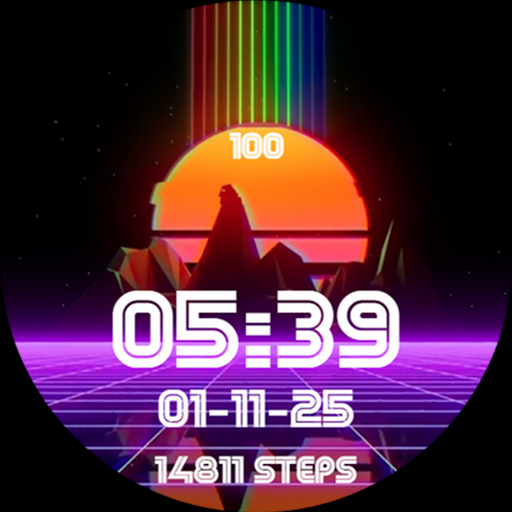 Retro Rainbow Vintage 80s VHS logo