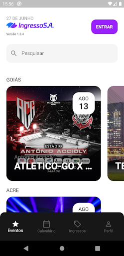 Android application Ingresso S.A. screenshort