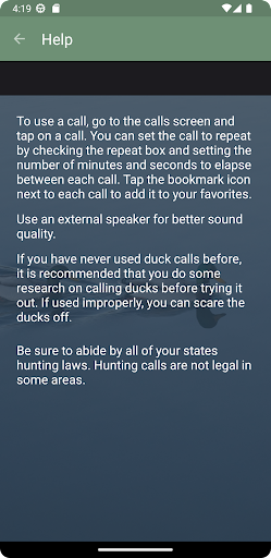 Duck Calls Screen 3