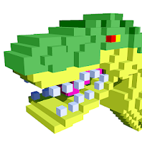 Dinosaurs 3D Color by Number - Pixel Art 3D, Voxel