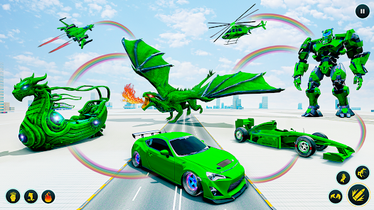 Dragon Robot Game: Flying Car  screenshots 5